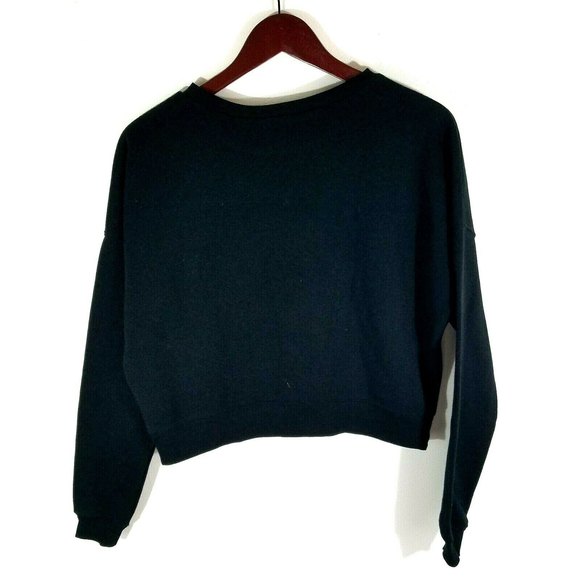 Disney Lion King Womens Small Black Crop Pullover Sweatshirt Cotton Poly Blend - Picture 3 of 8